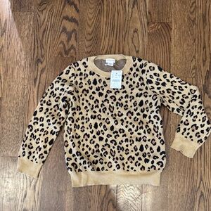 Crewcuts Leopard Print Sweater NWT size 6/7